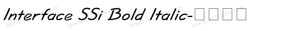 Interface SSi Bold Italic字体转换
